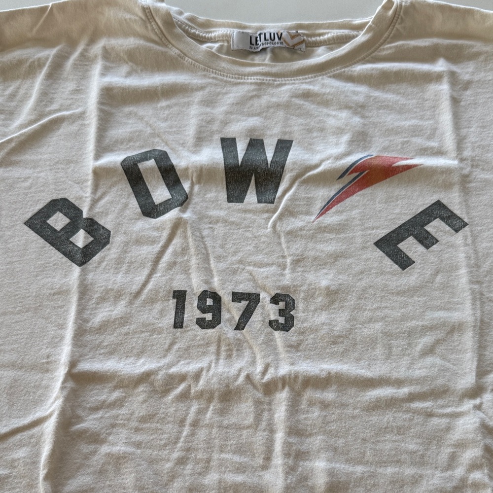 Anthropologie Cream Graphic Tee